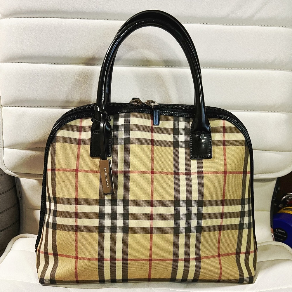 Burberry Nova Check Dome Satchel